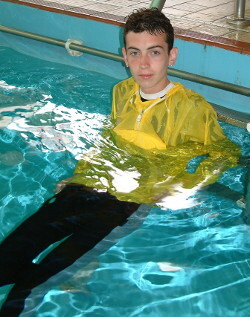 Kegel exercise in wet clothes