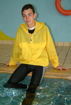 Kegel exercise in wet clothes