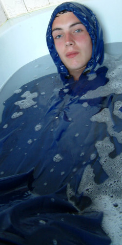 wet poncho cape bath soap