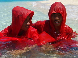 Wet friends cum together